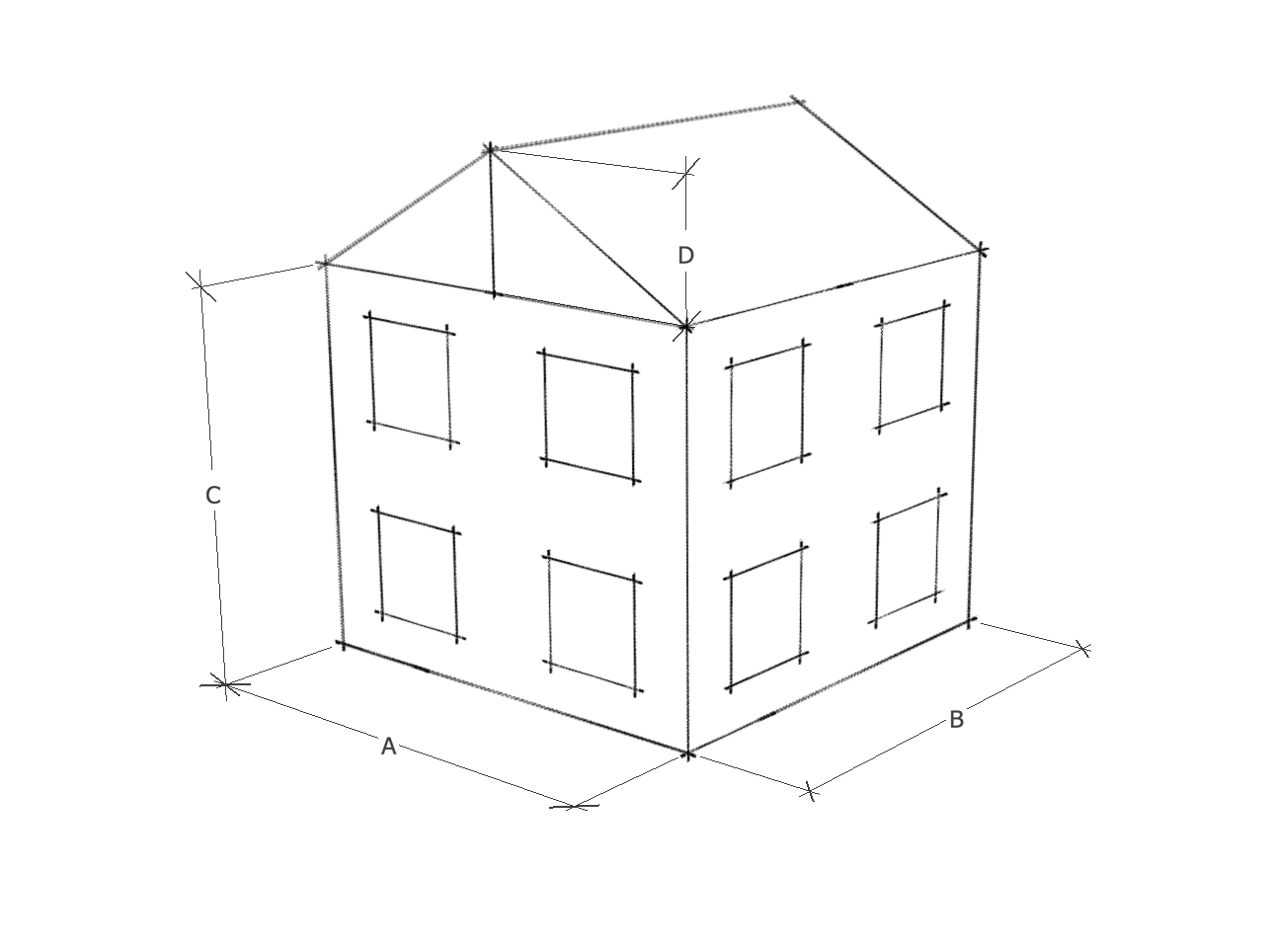 схема двухэтажного дома