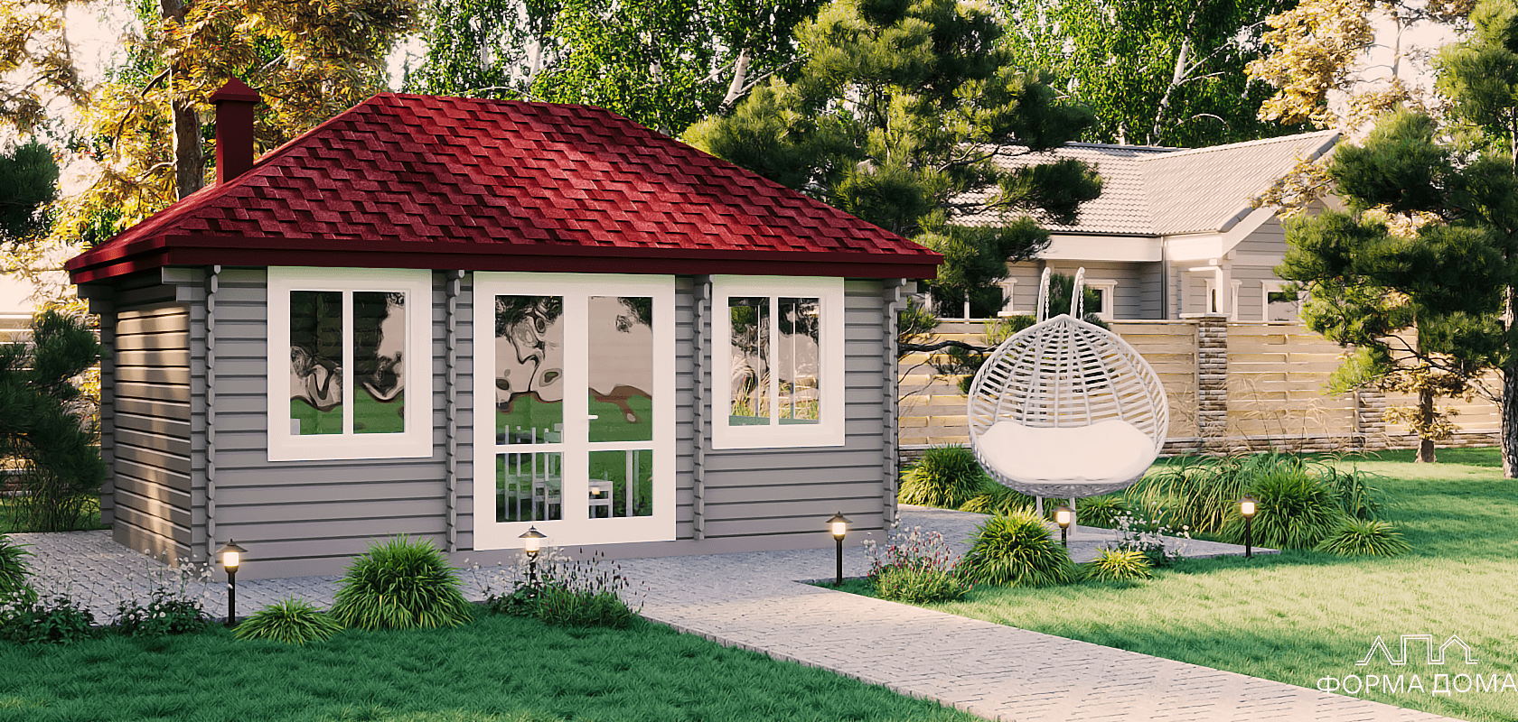 Большой барнхаус 8х14,7 в каталоге "Форма Дома"