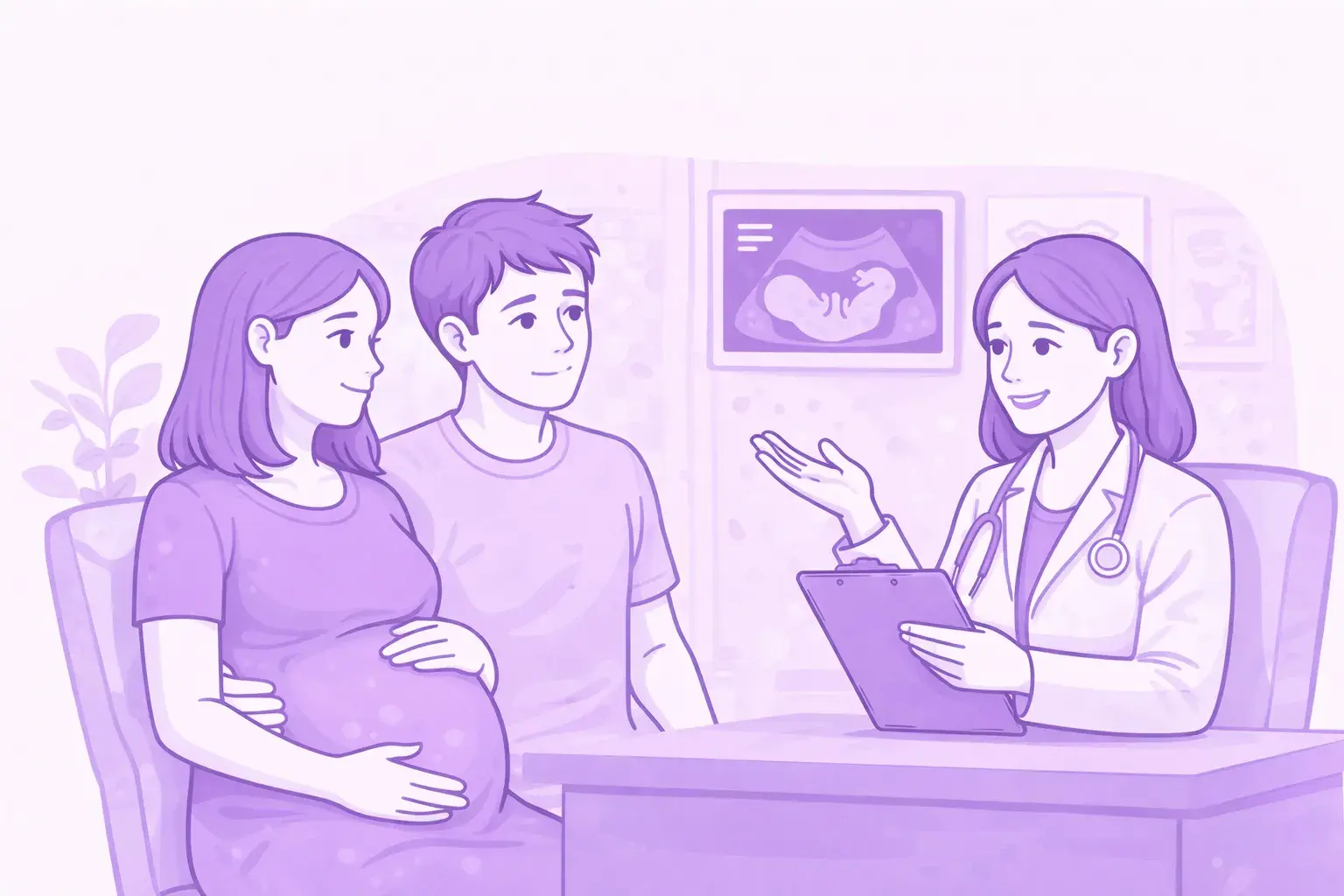 Консультация пары у врача акушера-гинеколога