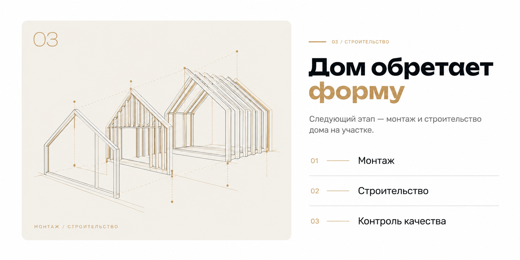Процесс строительства дома