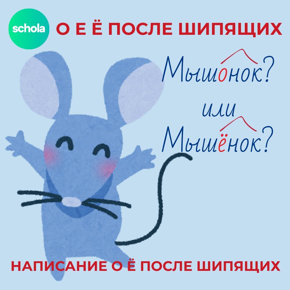 О, Ё, Е после шипящих: простое правило + тренажёр
