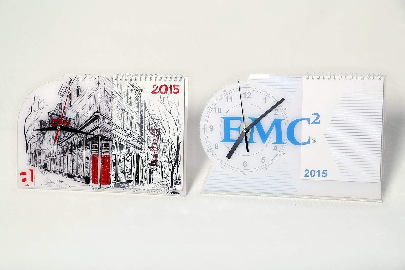 Настольные календари с часами на 2015 год для EMC и Альт Консула