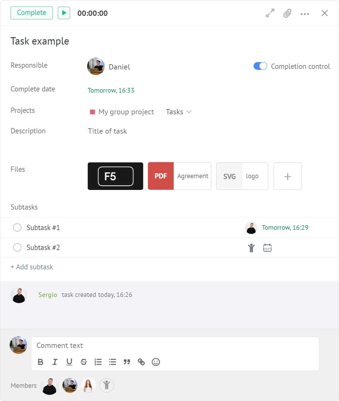 Project Management in Kommo — Tasker Widget by Komanda F5