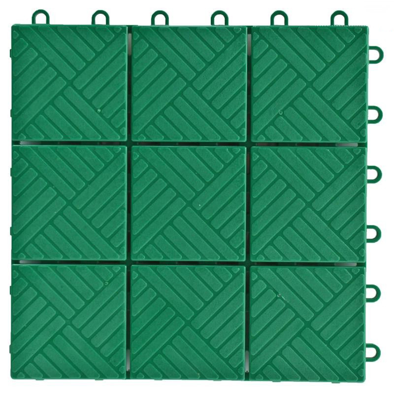 Напольное покрытие пластиковое модуль, 1 м.кв, зеленый
