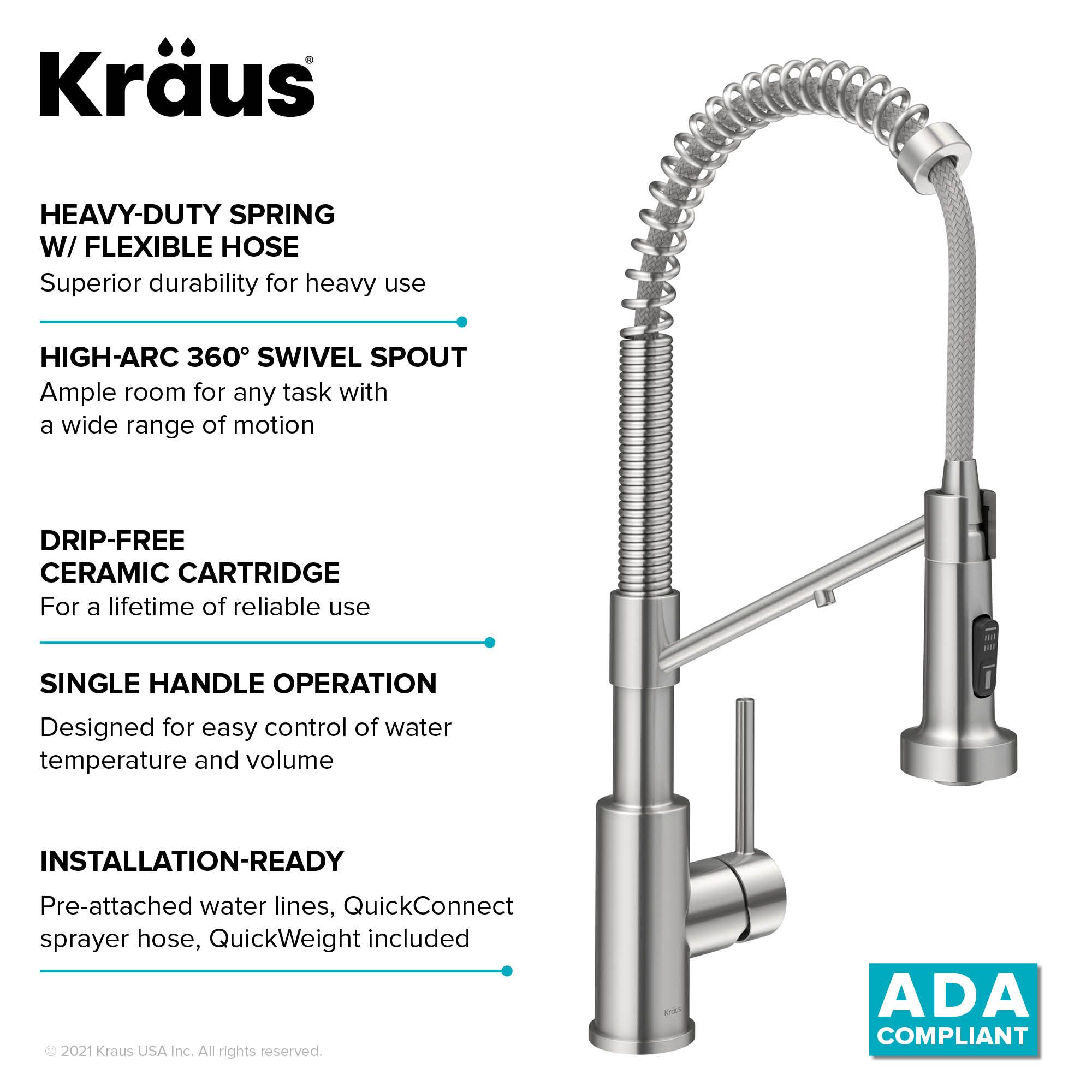 Кухонний змішувач Kraus KFF-1610SFS - изображение 17