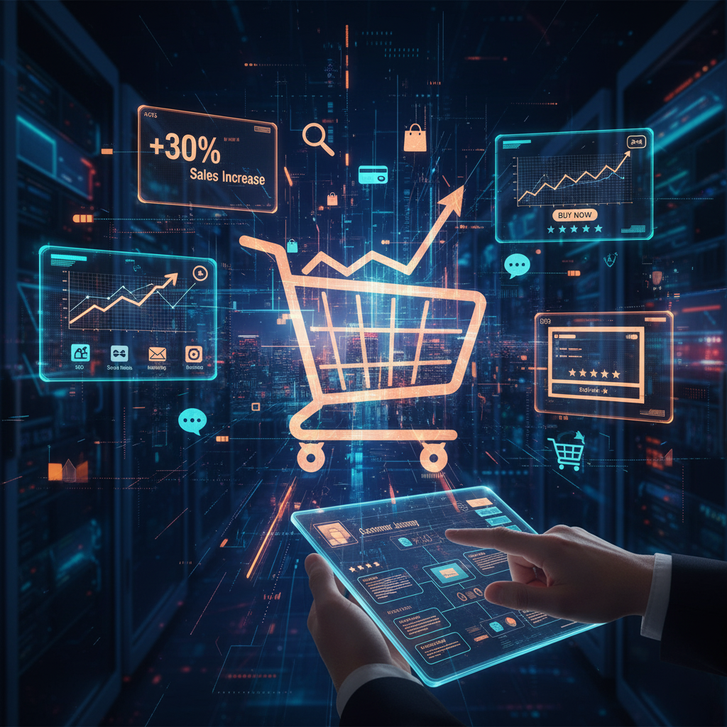 Увеличение продаж интернет-магазина, цифровой маркетинг e-commerce, UX-оптимизация, CRO для интернет-магазина, брошенные корзины, SEO для e-commerce, разработка интернет-магазина, таргетированная реклама, email-маркетинг, персонализация продаж, аналитика