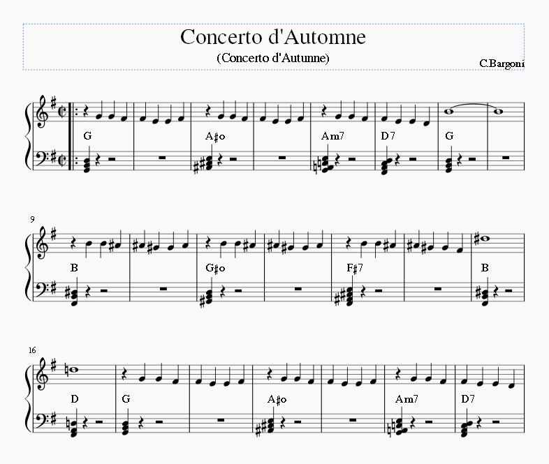 Concerto D'Automne