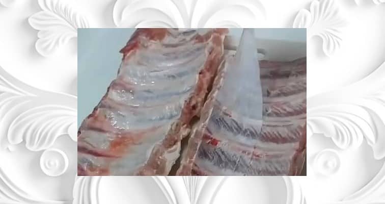 Приготовление мясного «пенька» из ребрышек с картошкой: шаг 1