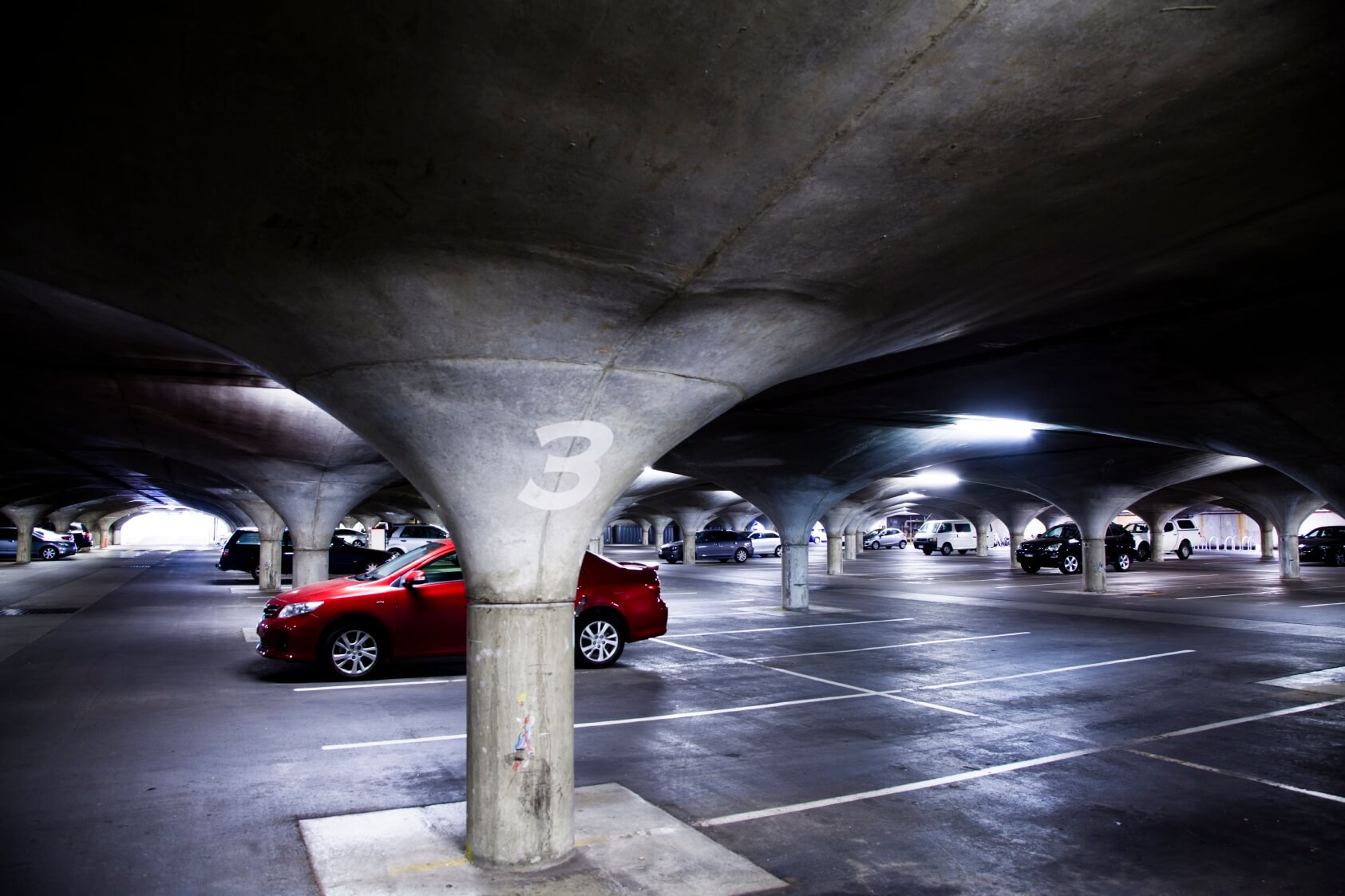 Deep parking. Паркинг. Underground car Park. Паркинг в горах. Освещение парковок и автостоянок.