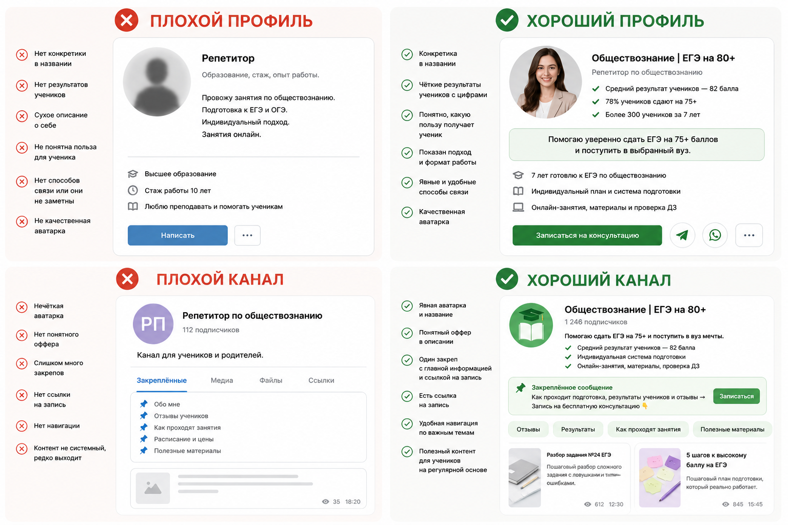 Посадочная страница для репетитора