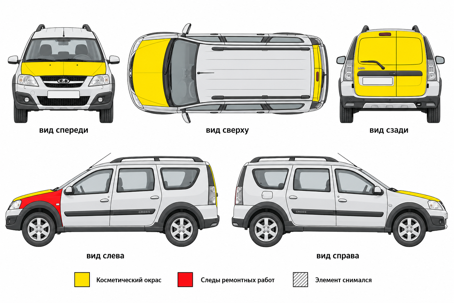 Карта ЛКП LADA Largus Cross