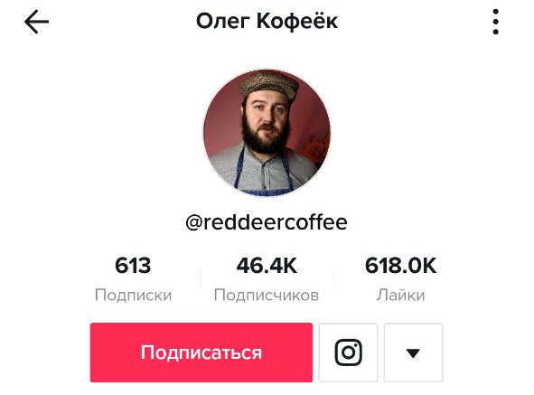 Тик-ТОк кофейного бренда