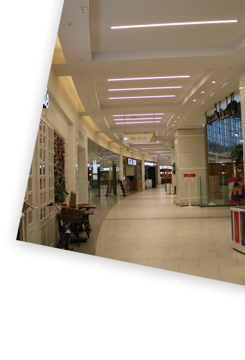 отделка общественных зон в ТЦ Мега