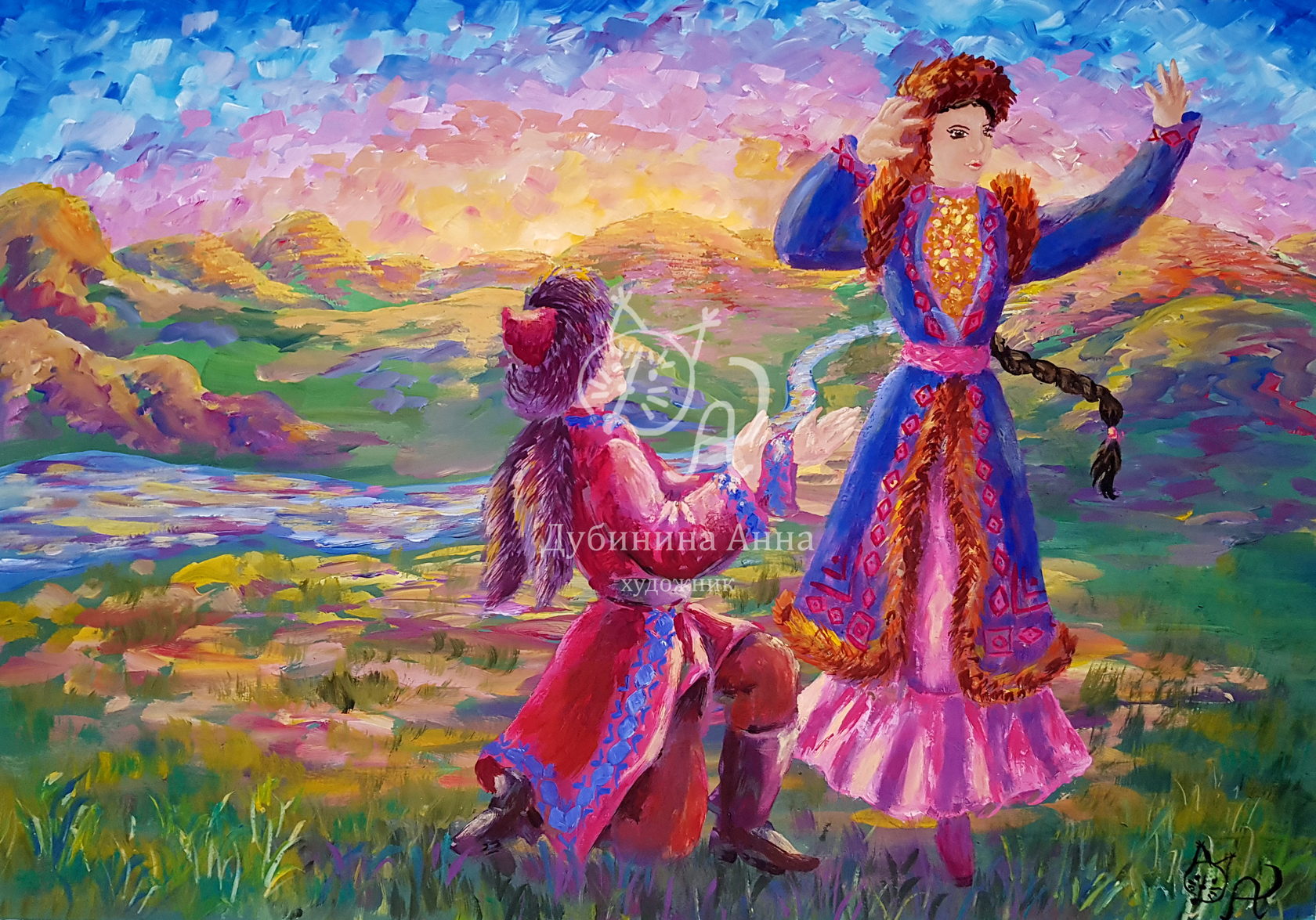 Башкирский танец рисунок