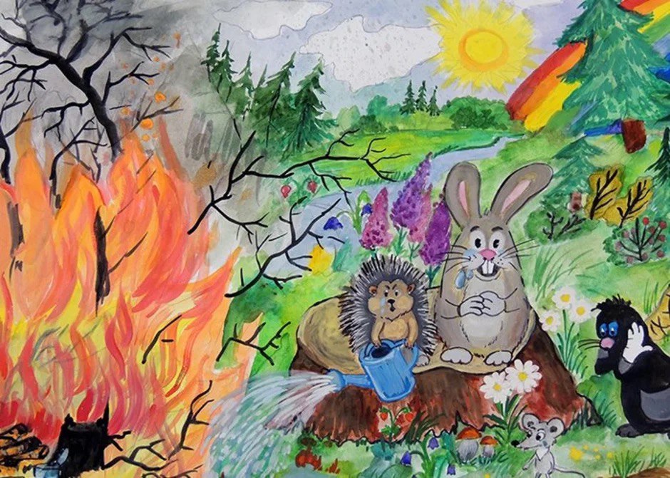 Пожарная безопасность в лесу для детей. Рисунок на тему пожарная безопасность. Противопожарная тематика в лесу. Пожар рисунок. Рисунок на тему дети против пожара.
