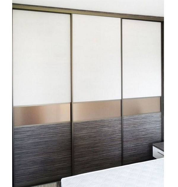 Шкаф с зеркалом бронза матовое