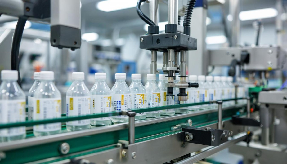 Современная автоматизированная конвейерная линия в работе