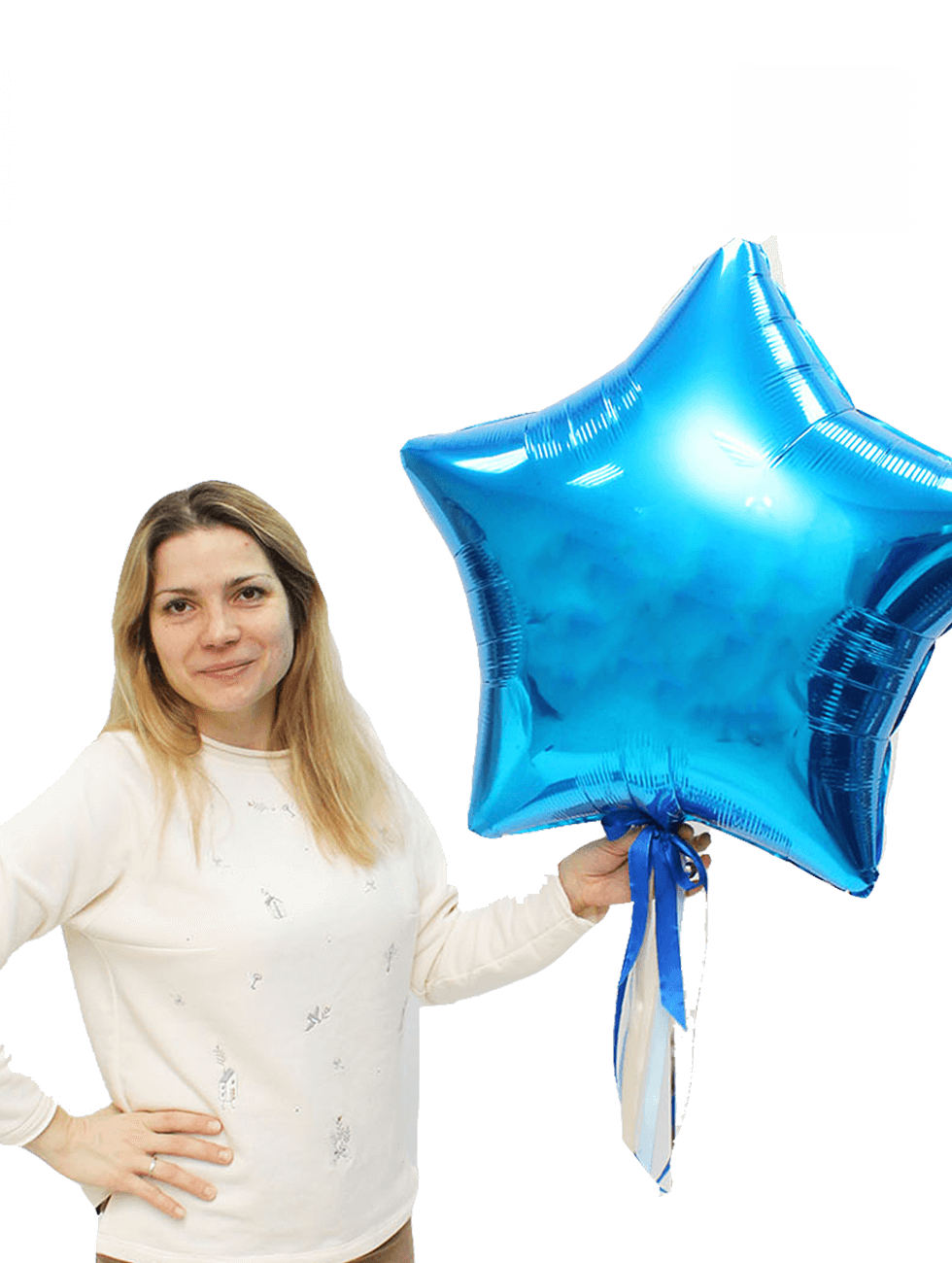 Воздушные шары в форме звёзд и сердец