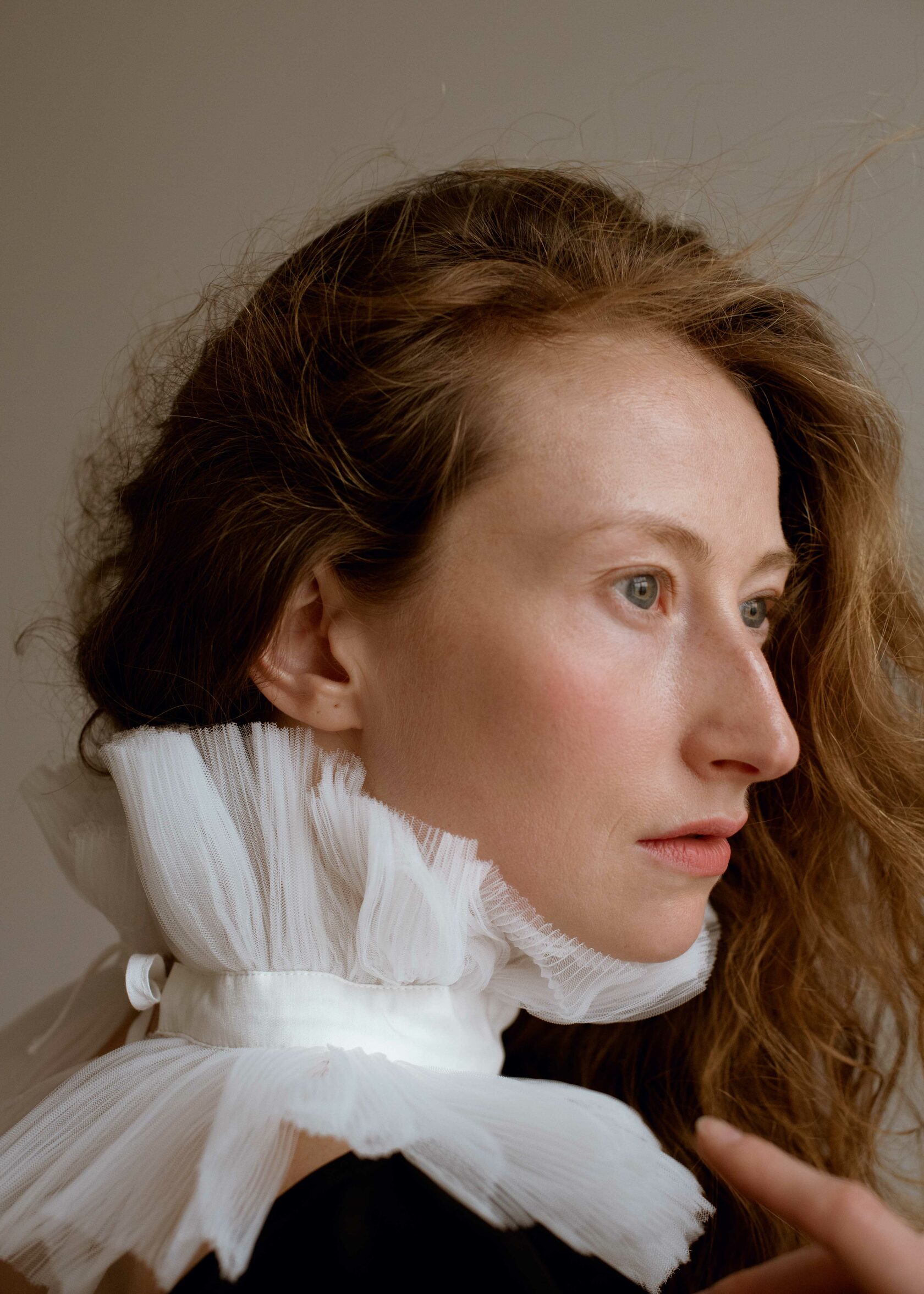 Воротник-стойка "Улица лунных кошек"