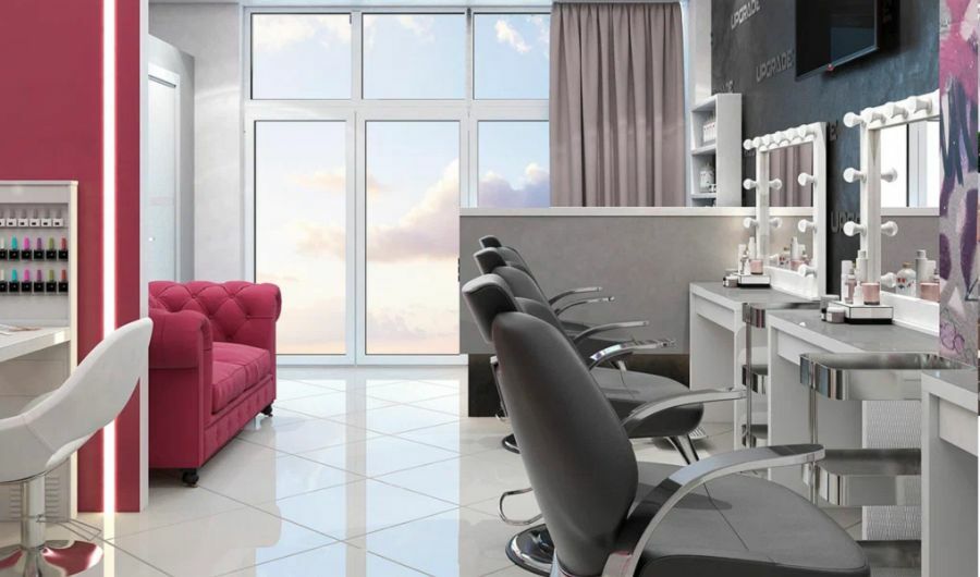 Дизайн интерьера для салона красоты, парикмахерской или барбершопа