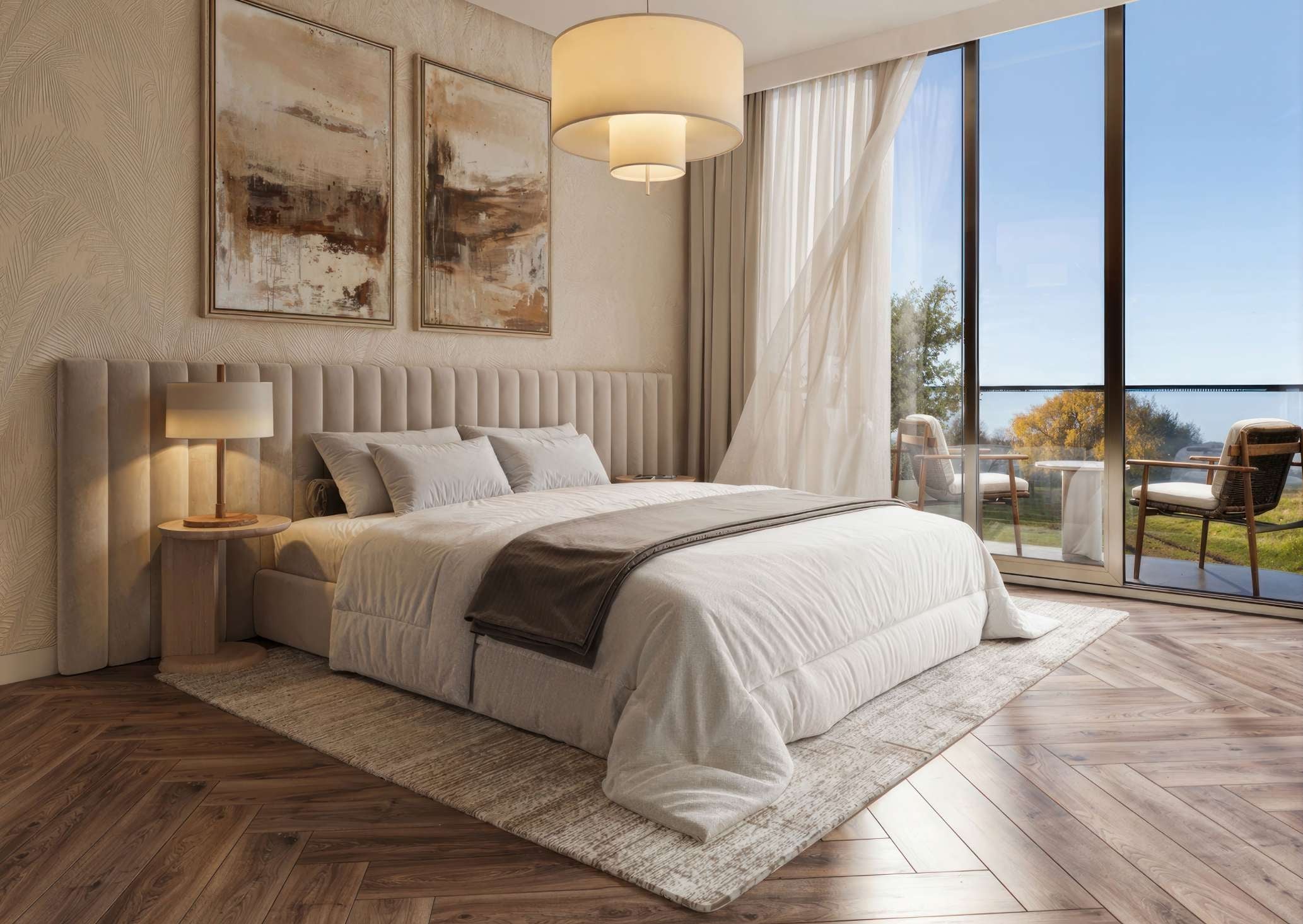 Внутренняя отделка мастер-спальни — Tbilisi Waterfront, визуализация проекта.