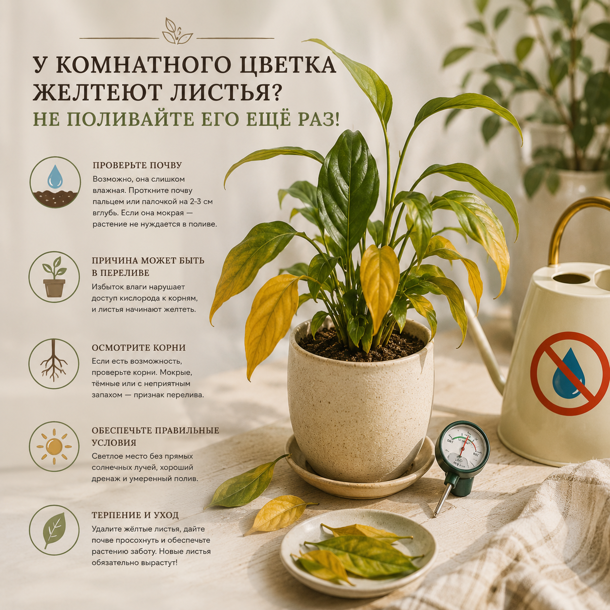 почему желтеют листья у комнатных растений - онлайн Ярмарка ручной работы - ресурс Я НАЙДУ