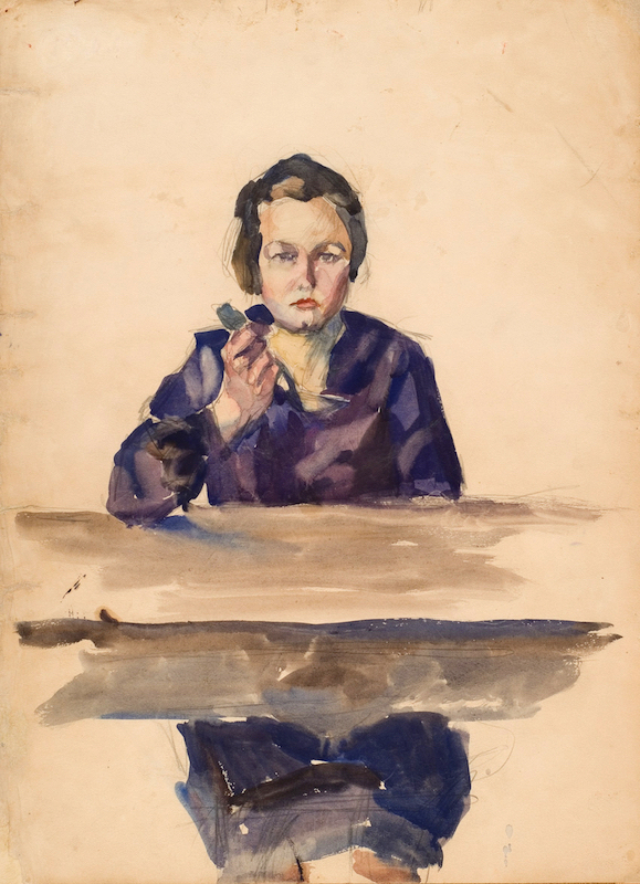 Лентулов А.В. Эскиз к картине «Рабочая столовая. 1932