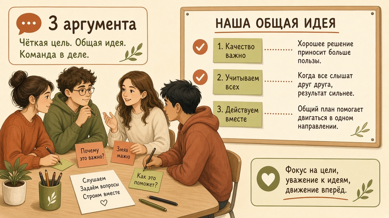 Обсуждение с конкретным продуктом — три аргумента