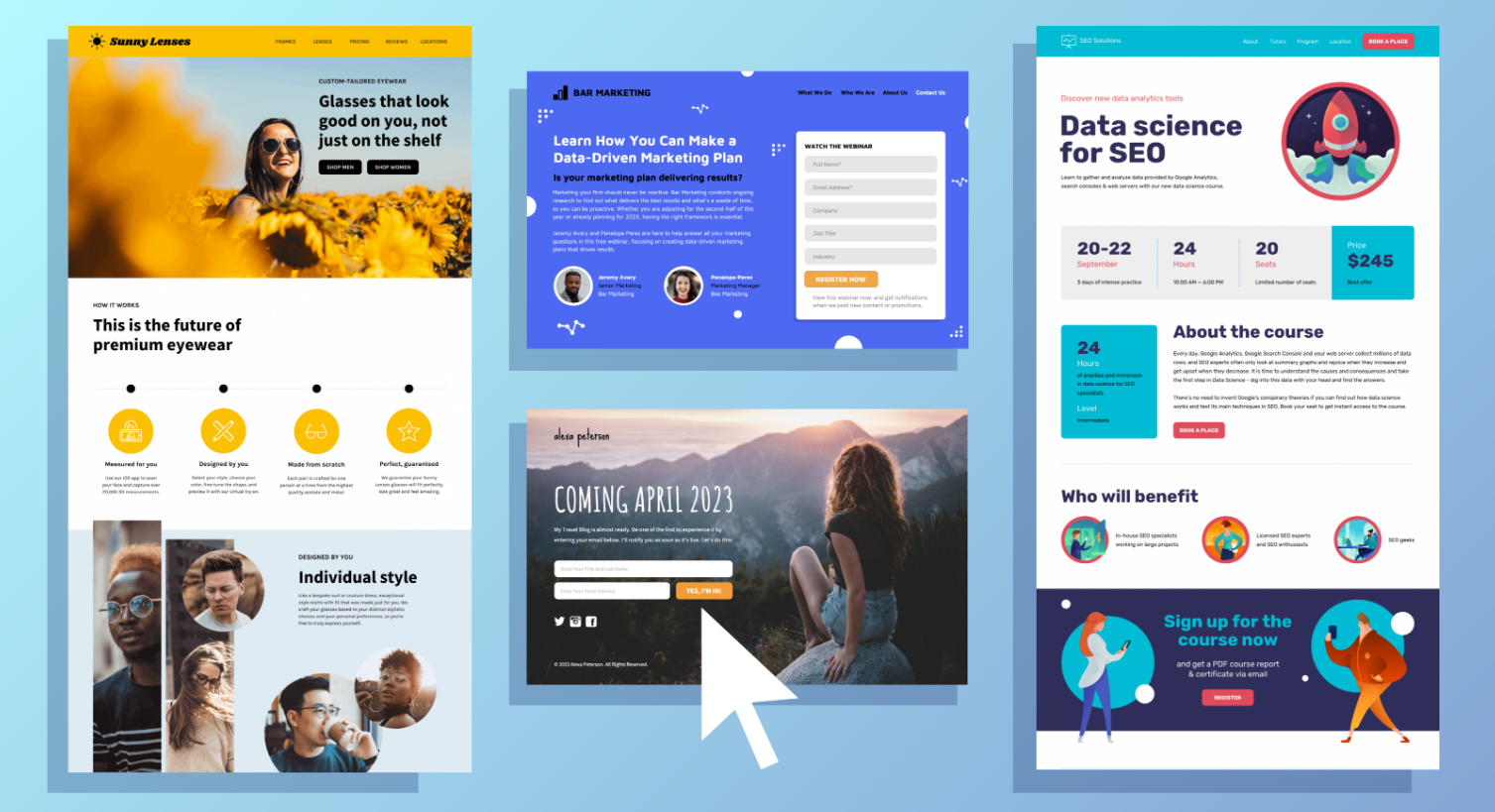 Landing page examples