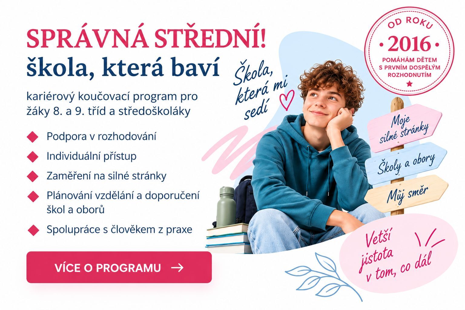 Správná střední. Program pro žáky 8. a 9. tříd ZŠ a středoškoláky