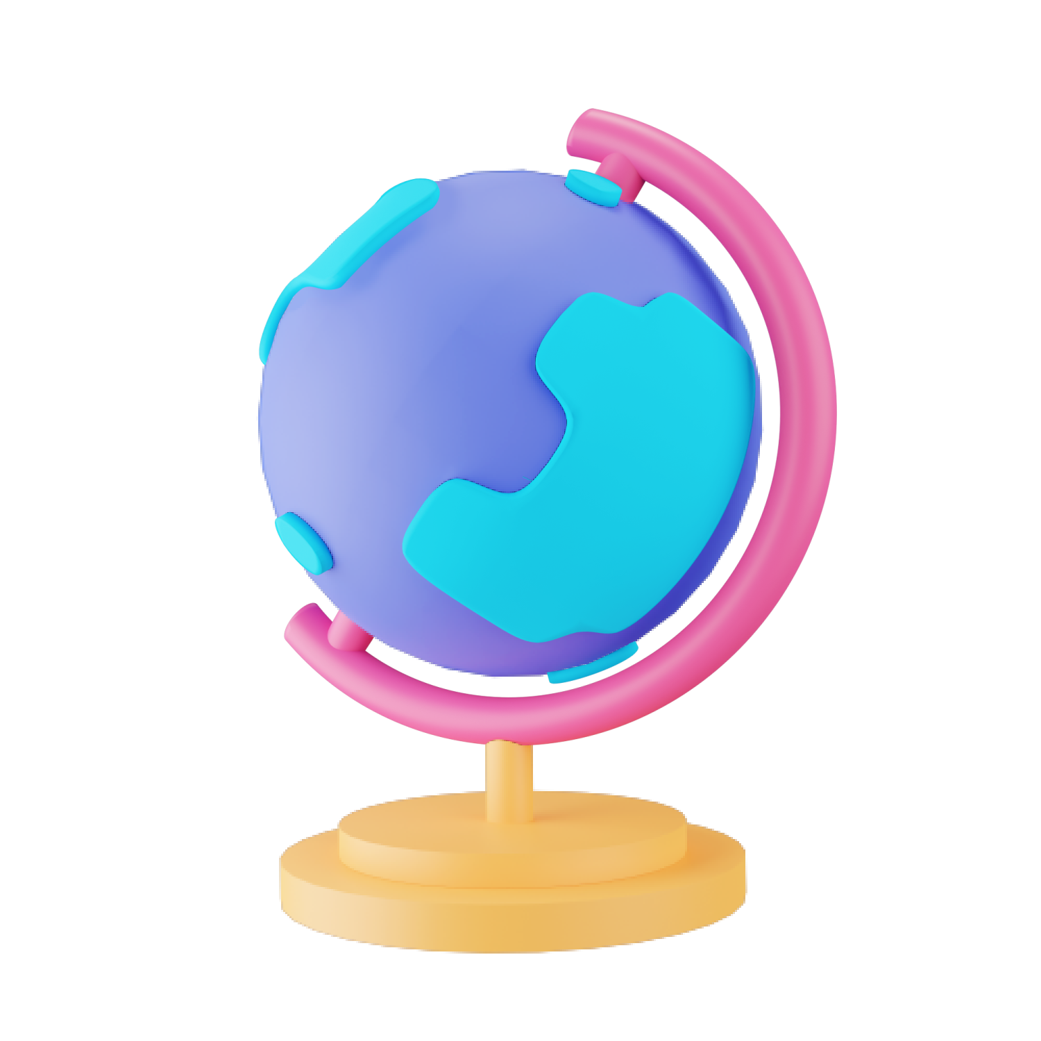 Globle. Globe icon 3d.