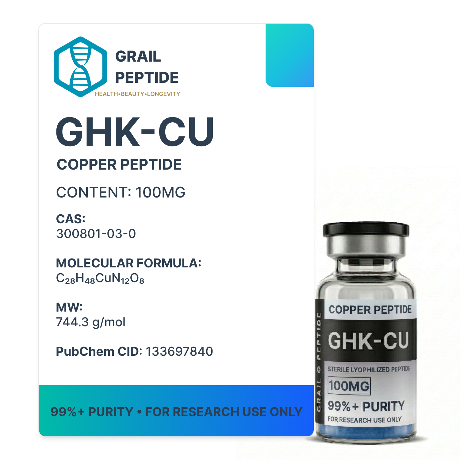 ghk-cu Neurogan Health, GHK-CU, 120 , 60 GHK-Cu 100 mg Skin Glow