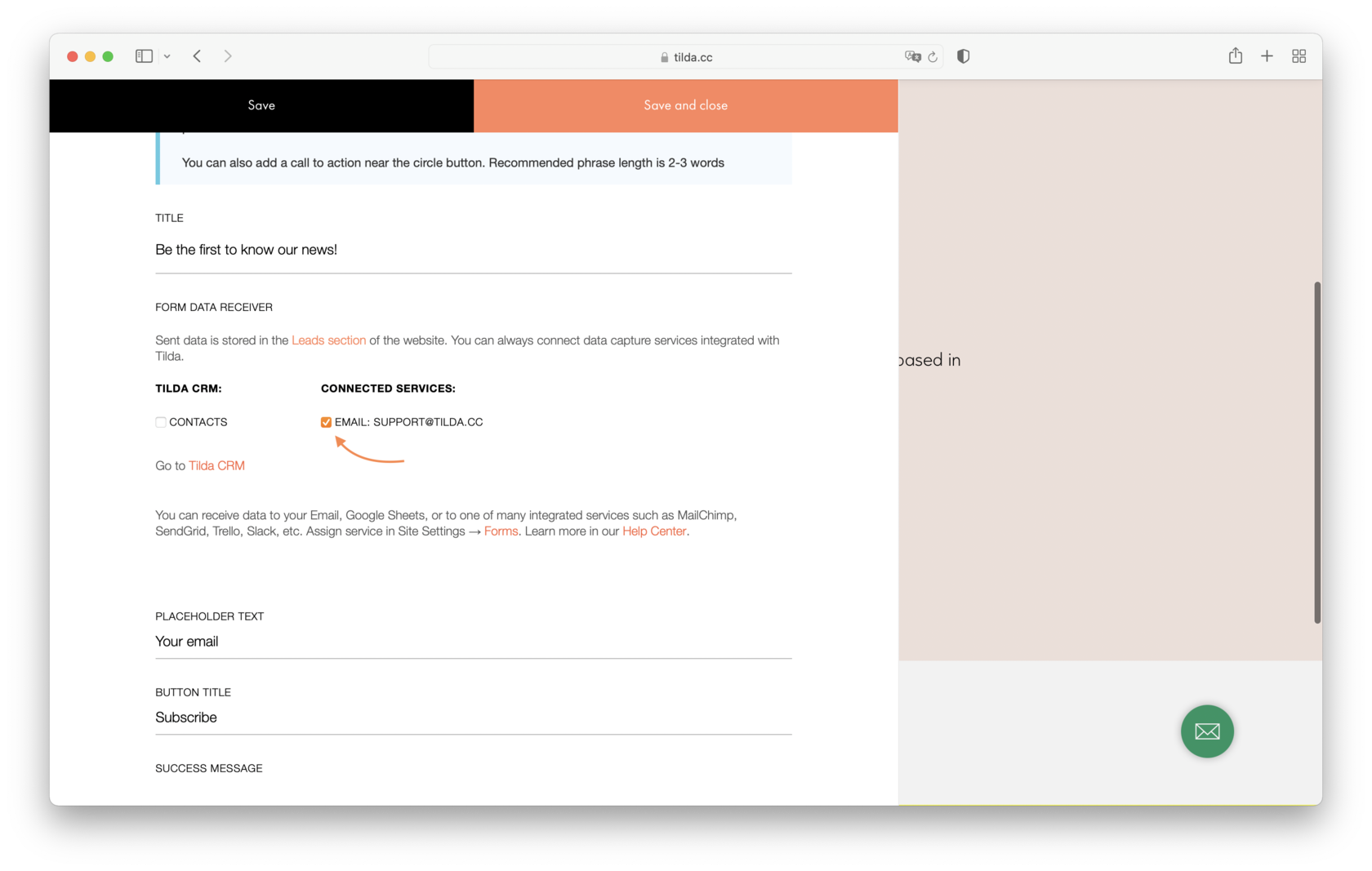 Feedback Widgets │ Tilda Help Center