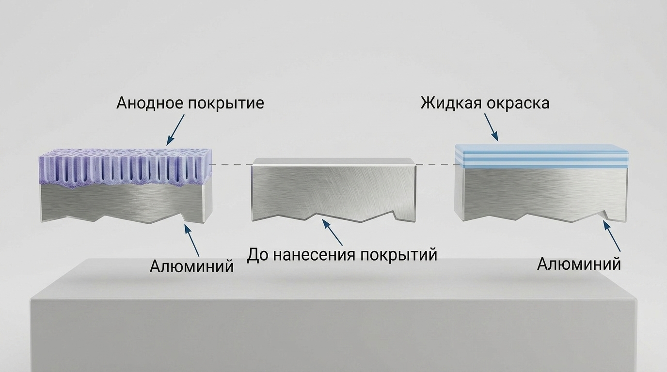 Различия анодирования и покраски алюминия