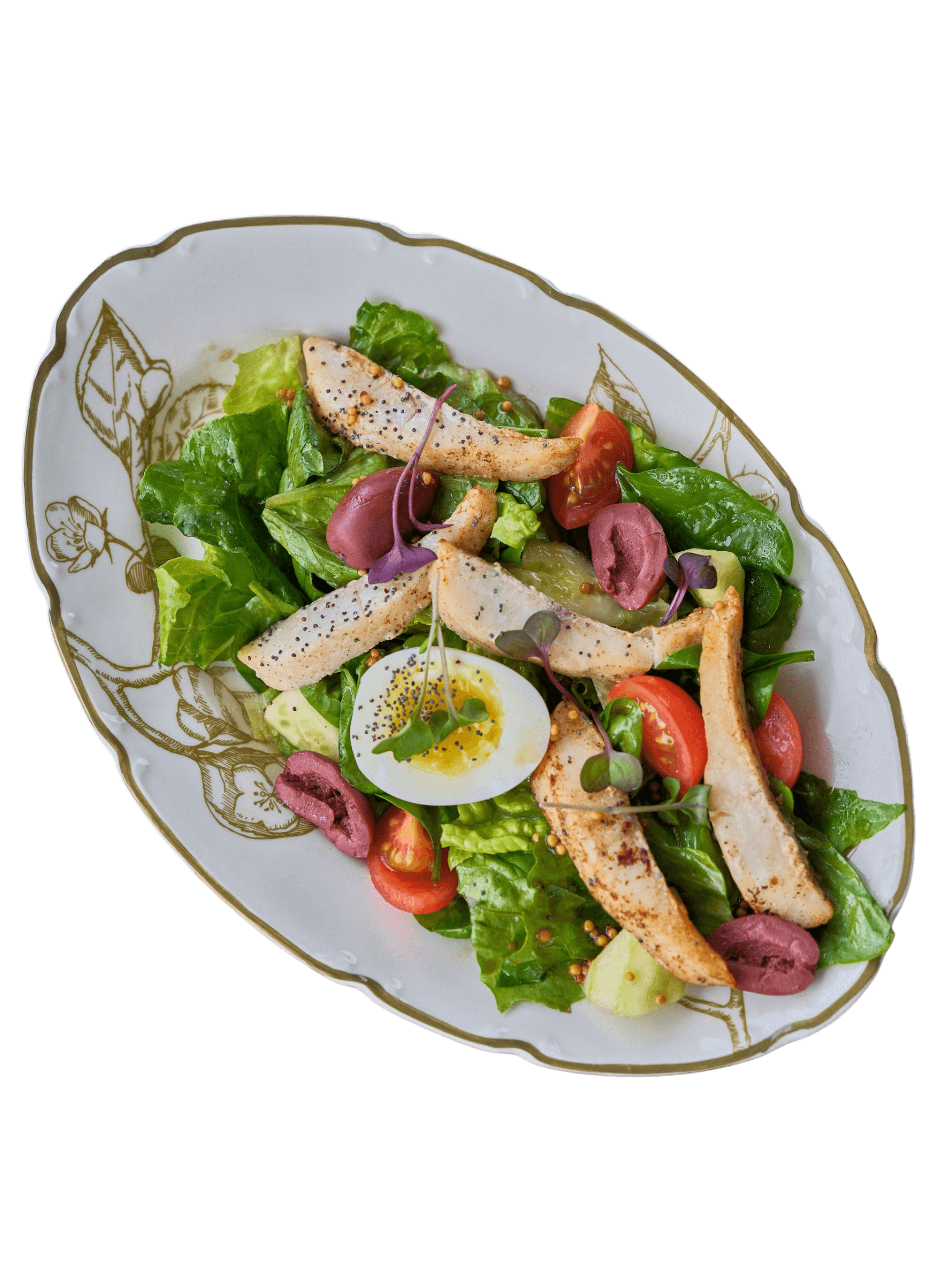 салат Нисуаз с муксуном