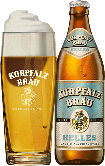 Курпфальц Брой Хеллес "KURPFALZ BRAU HELLES" 0,5 л*20 бут. Пиво светлое ...