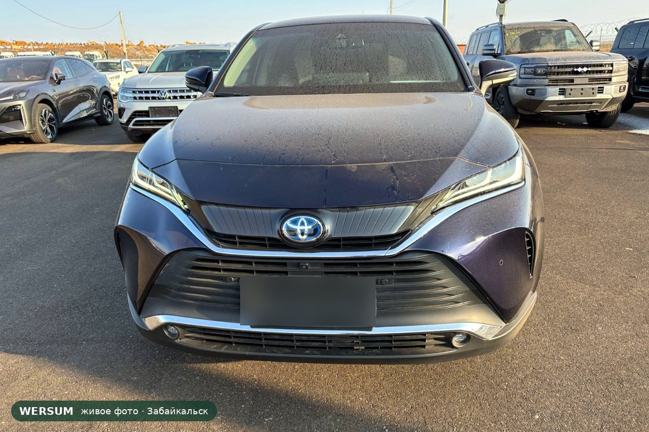Toyota Harrier, спереди: синий логотип Toyota