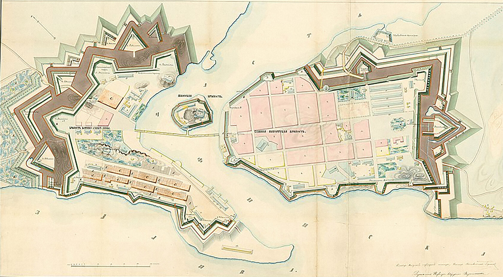 Анненские укрепления в выборге карта