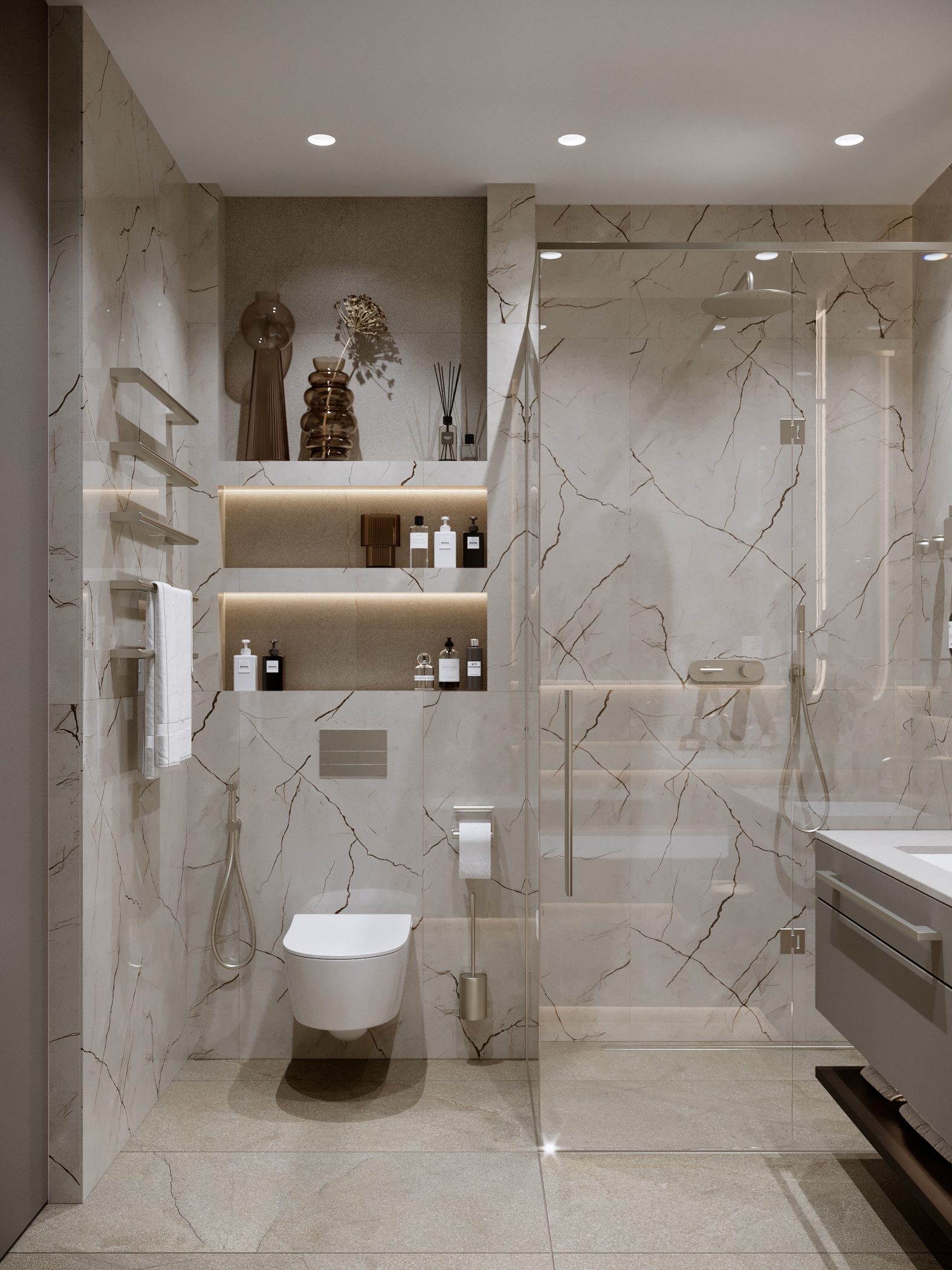 Дизайн интерьера санузла в современном стиле