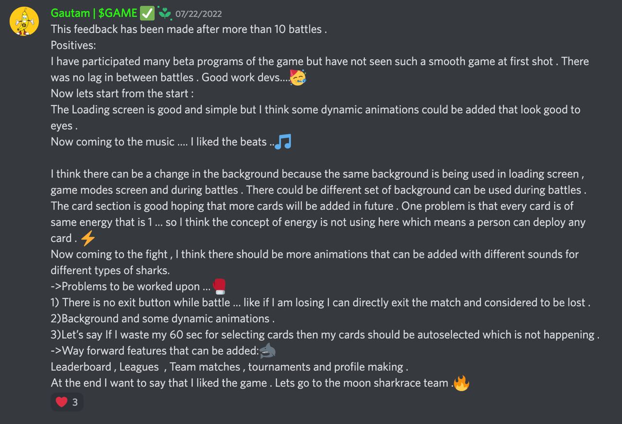 SharkRace Battle Reviews from our Player