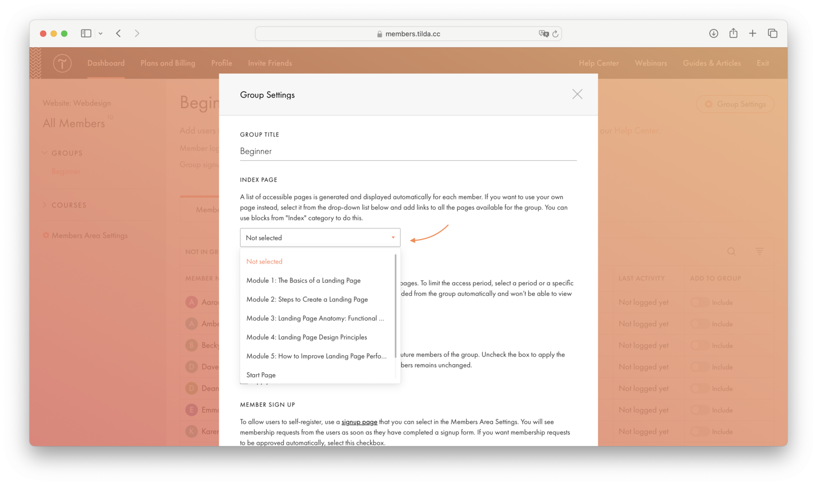 How To Manage Memberships And User Accounts │ Tilda Help Center