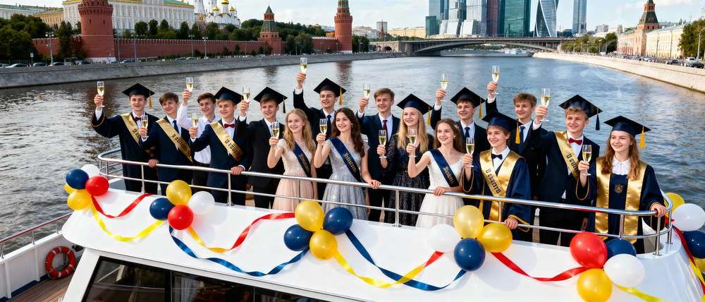 Выпускники на теплоходе в центре Москвы как классический формат выпускного