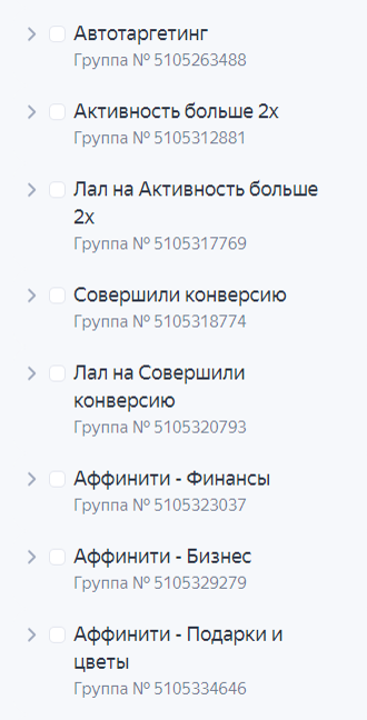 сегменты ЦА из РСЯ часть 1