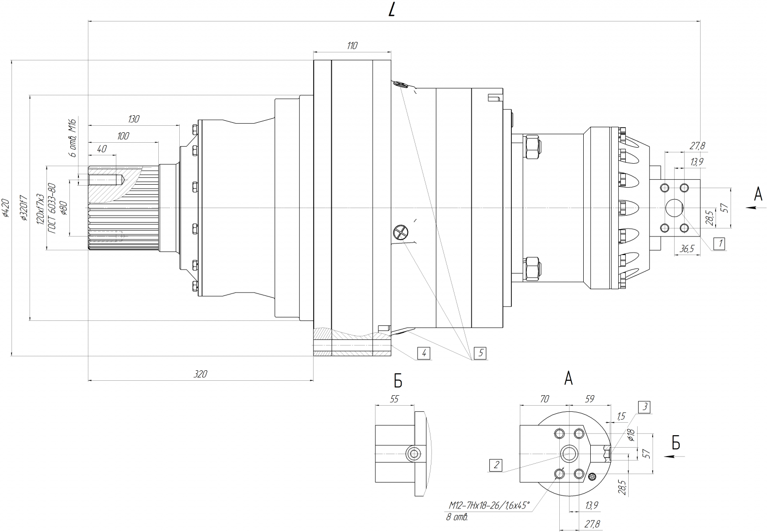 Габаритные и присоединительные размеры