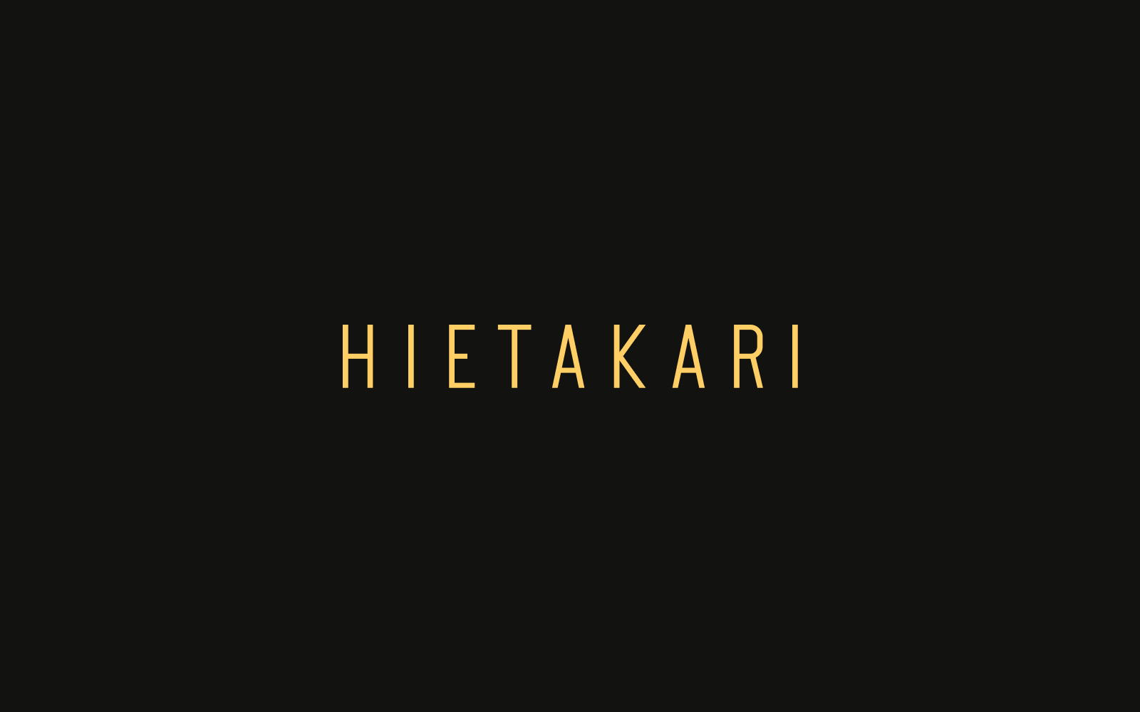 Hietakari brand: the logo on the black background