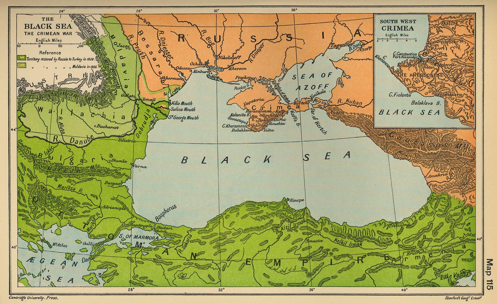 Карта черного моря 19 век