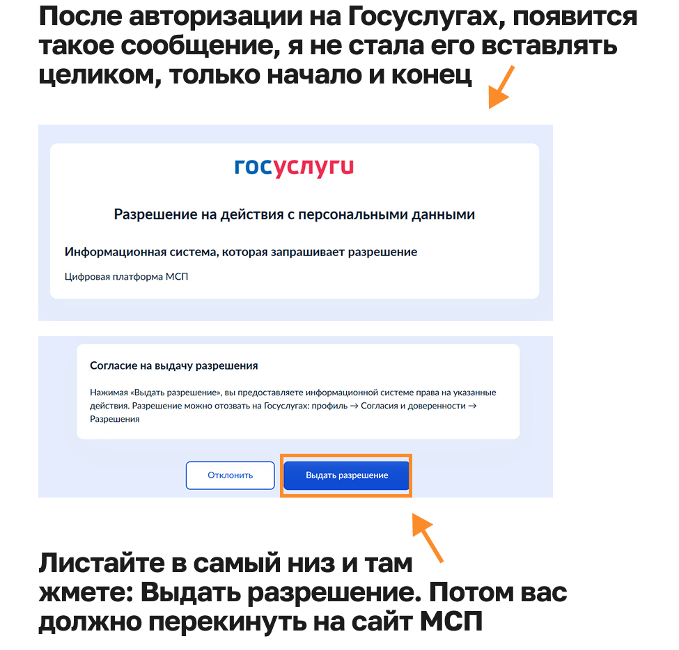 Выдать разрешение
