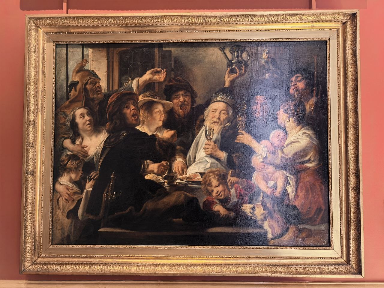Якоб Йорданс (1593–1678). «Бобовый король (Король пьёт!)». Холст, масло. Поступление 1922, Музей Академии художеств. Зал 365