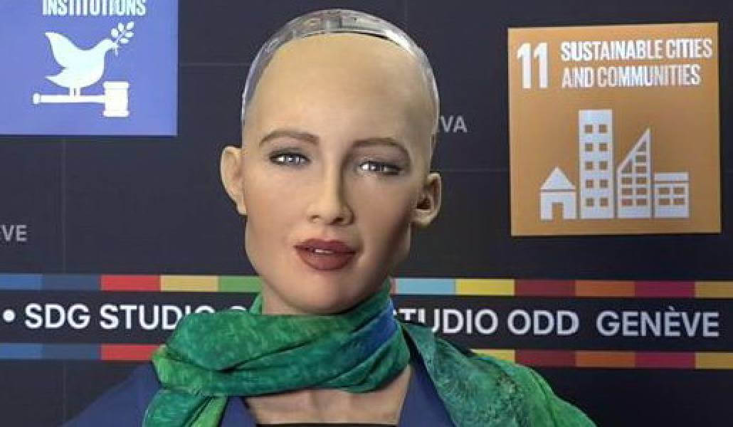 София Hanson Robotics отвечает на вопросы прессы