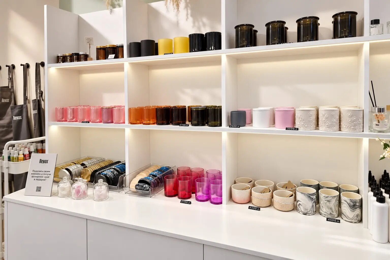 Выбор ёмкости для свечи в Кендлбаре Rewax